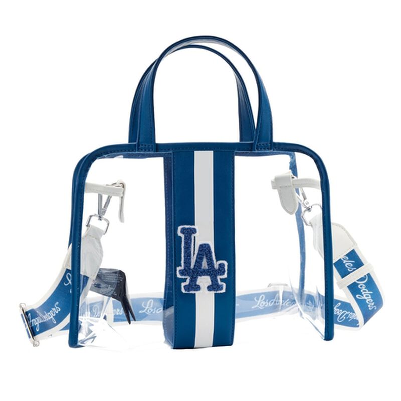 MLB LA Dodgers Clear Tote Crossbody Stadium Bag with Pouch - Image 4