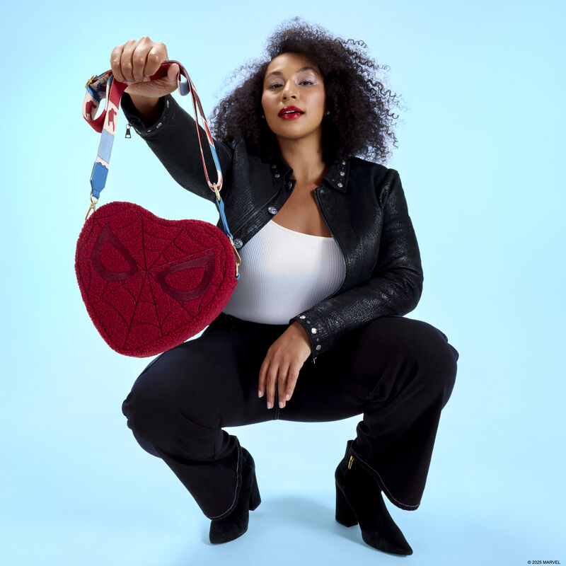 Spider-Man Sherpa Heart Shaped Crossbody Bag - Image 2