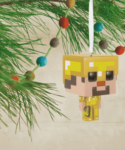 Alternative view of Gold Armor Steve Holiday Ornament
