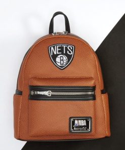 Alternative view of NBA Brooklyn Nets Basketball Logo Mini Backpack