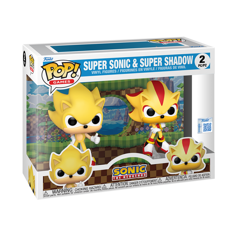 Pop! Super Sonic & Super Shadow 2-Pack (Flocked) - Image 2