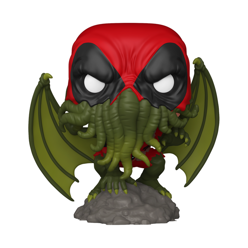 Pop! Plus Deadpool as Cthulhu (Glow) with Pop! Protector
