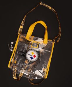 Alternative view of NFL Pittsburgh Steelers Clear Convertible Backpack & Tote Crossbody Stadium Bag