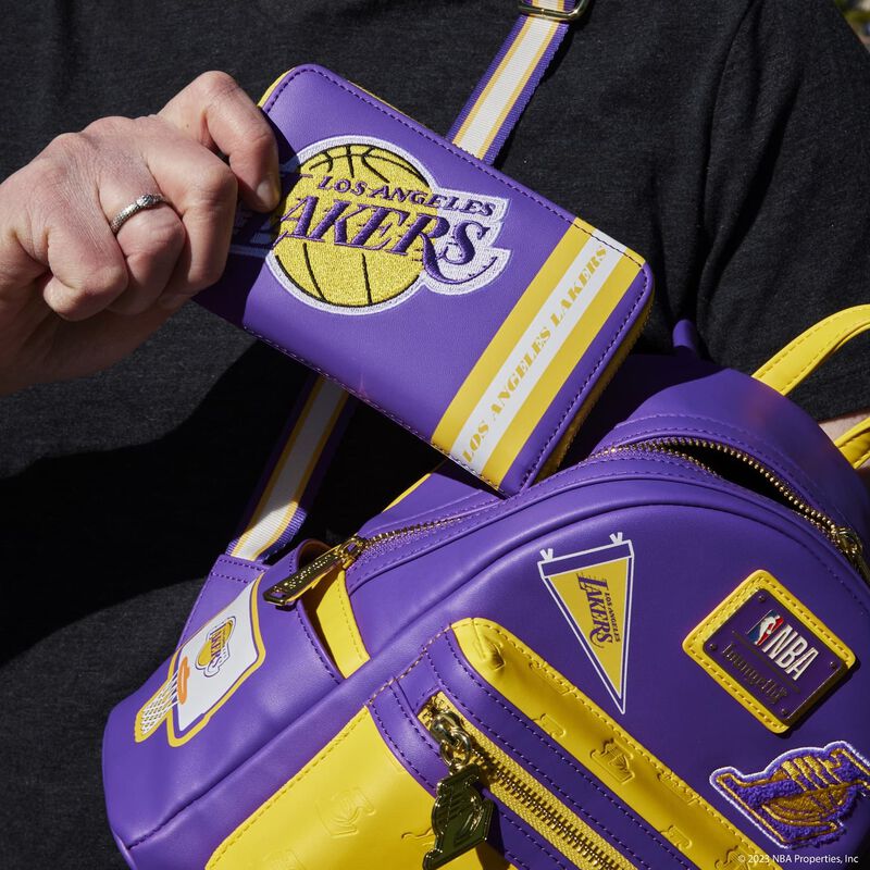NBA Los Angeles Lakers Patch Icons Zip Around Wallet - Image 2