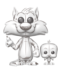 Pop! & Buddy Sylvester & Tweety (Sketched Deco)