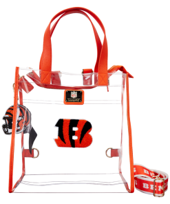 NFL Cincinnati Bengals Clear Convertible Backpack & Tote Crossbody Stadium Bag