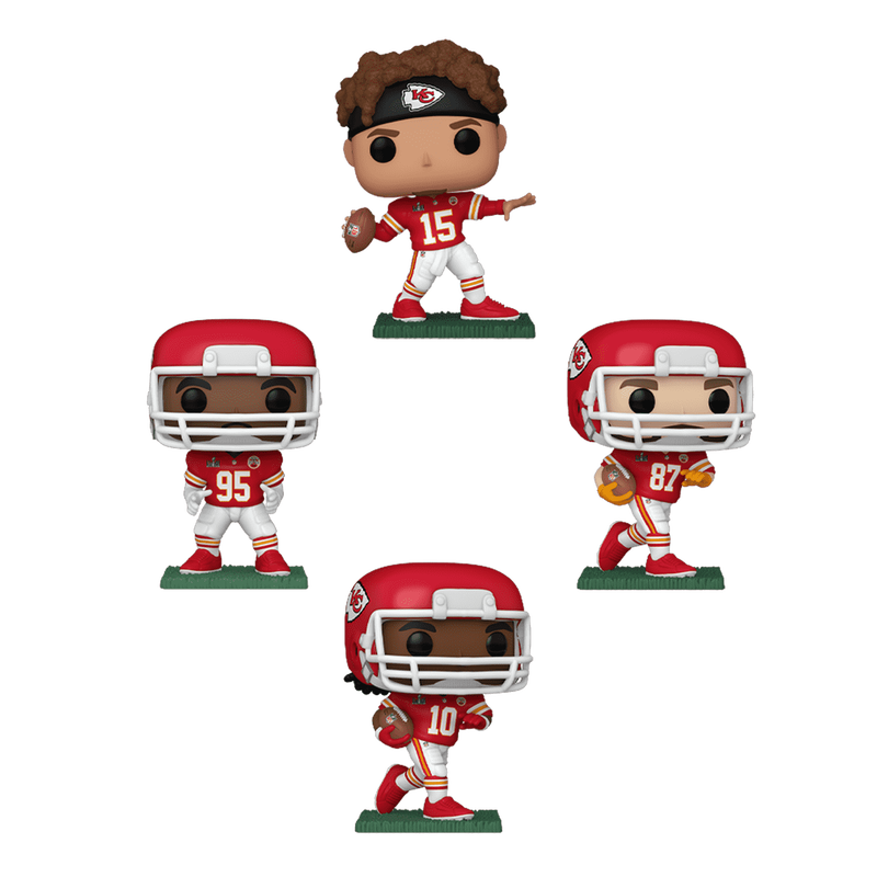 Pop! Kansas City Chiefs Super Bowl 2024 4-Pack