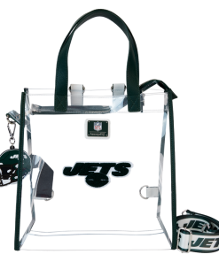 NFL New York Jets Clear Convertible Backpack & Tote Crossbody Stadium Bag